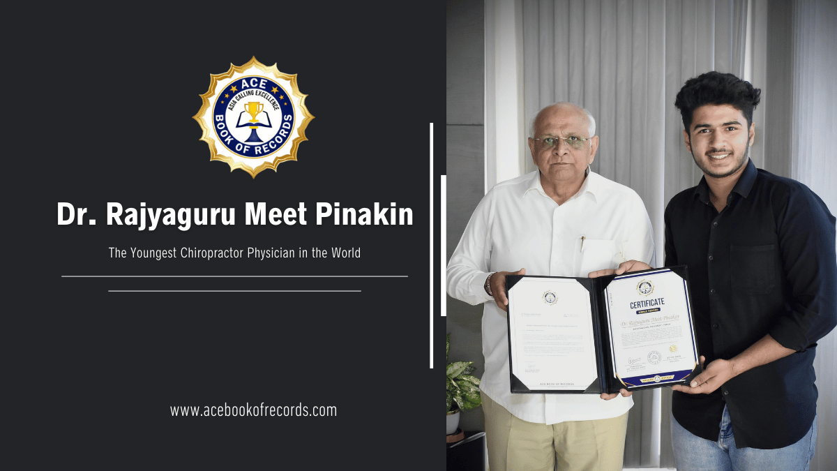 Dr. Rajyaguru Meet Pinakin - The Youngest Chiropractor Physician in the World
