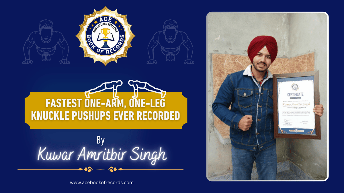 Fastest 40 One-Arm One-Leg Knuckle Pushups Ever Recorded