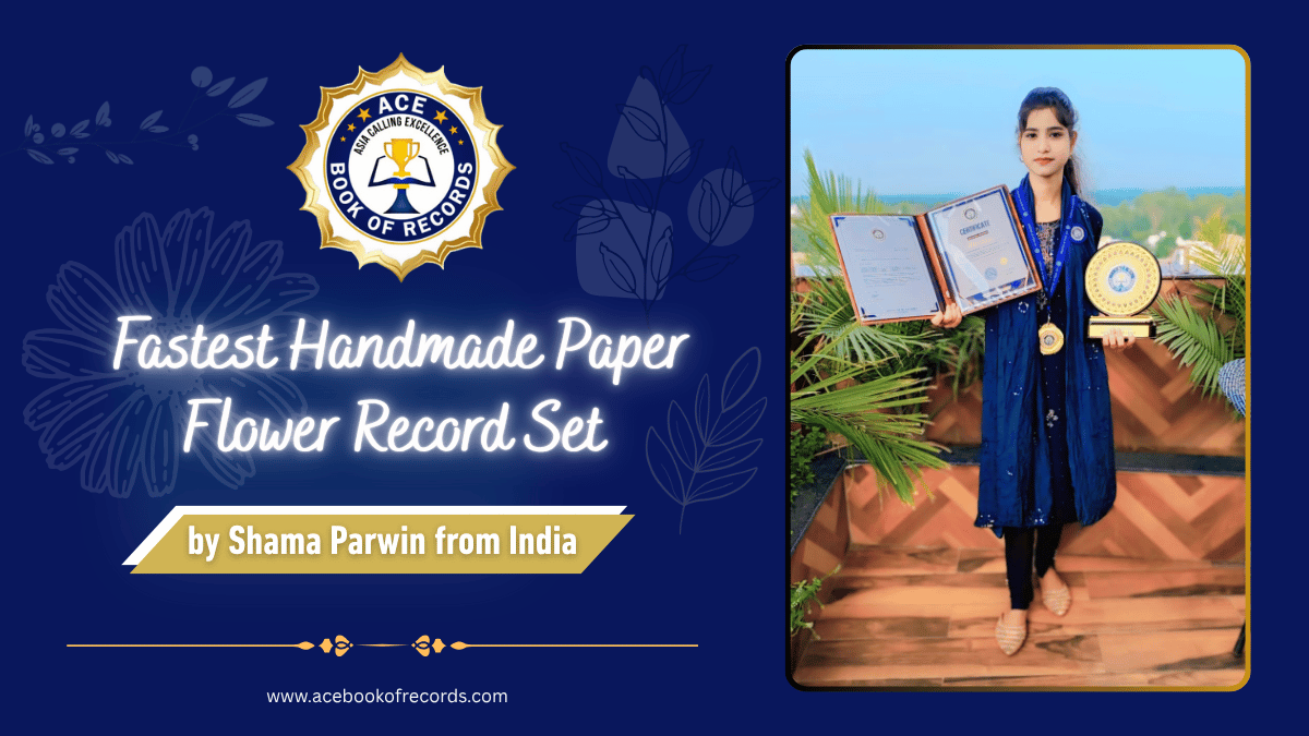 Fastest Handmade Paper Flower Record