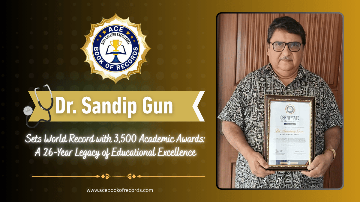 Dr. Sandip Gun World Record - Ace Book Of Records
