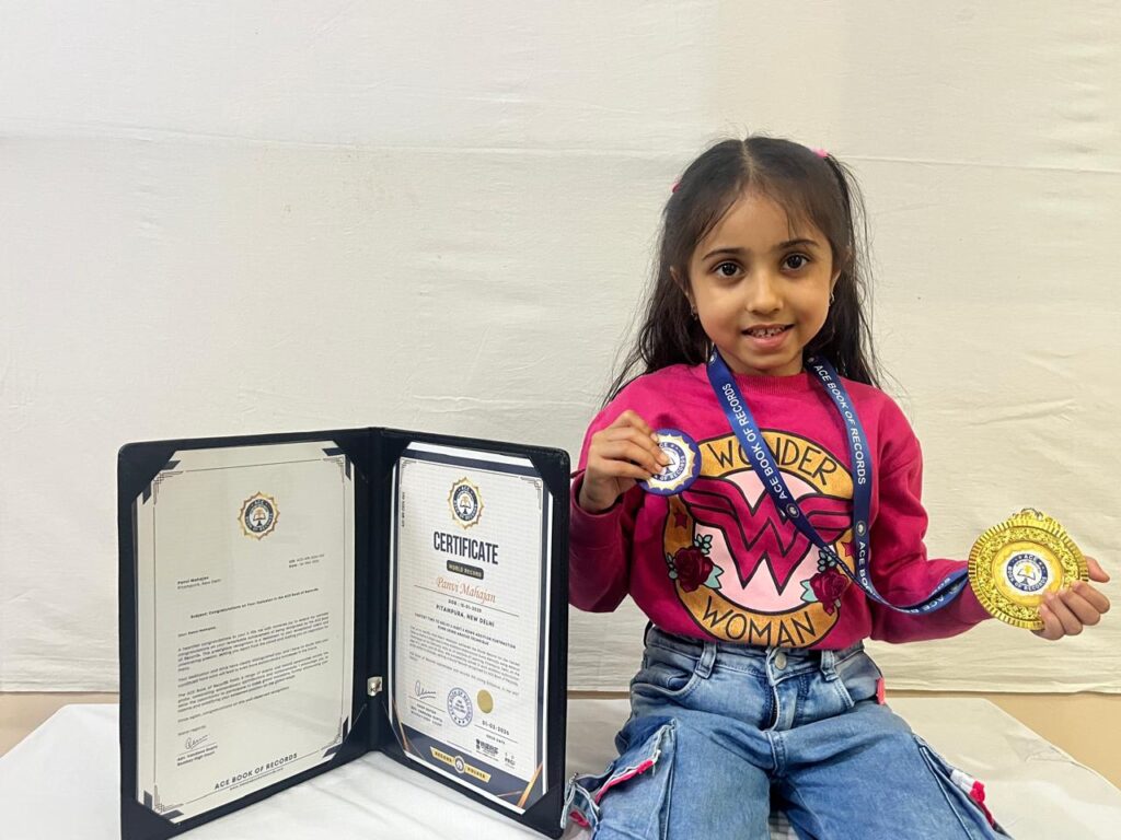 Panvi Mahajan – Six-Year-Old Sets World Record | Ace Book