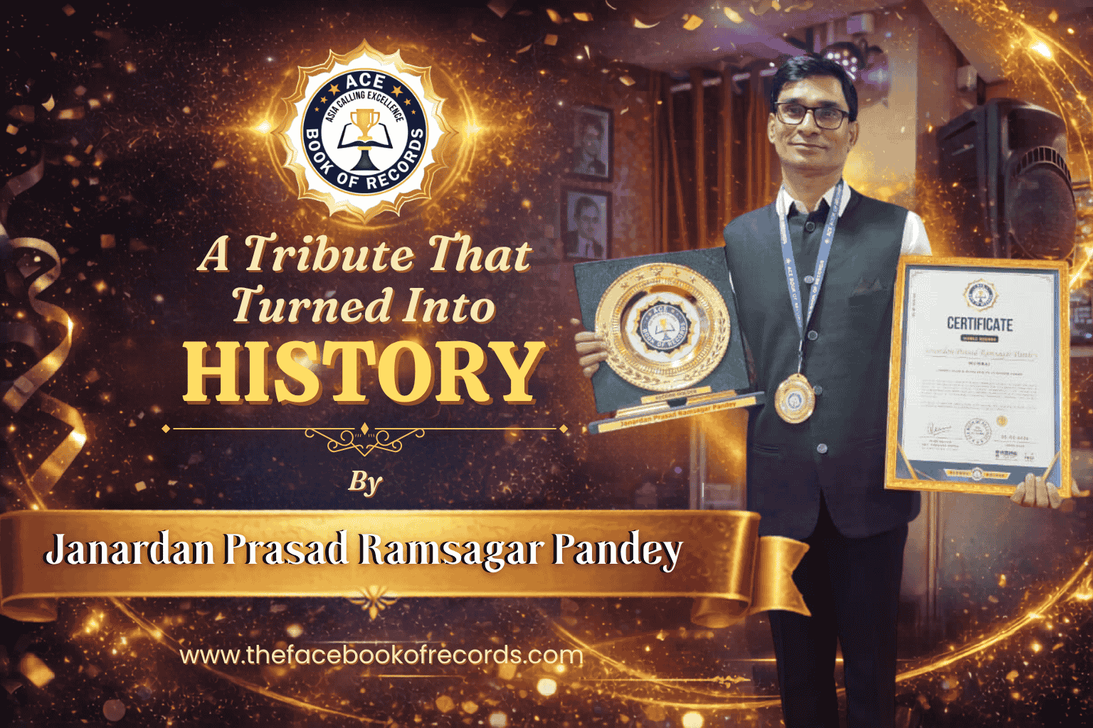 Janardan Prasad Ramsagar Pandey Performs 160 Mukesh Songs in 12 Hours | Ace Book of Records World Record