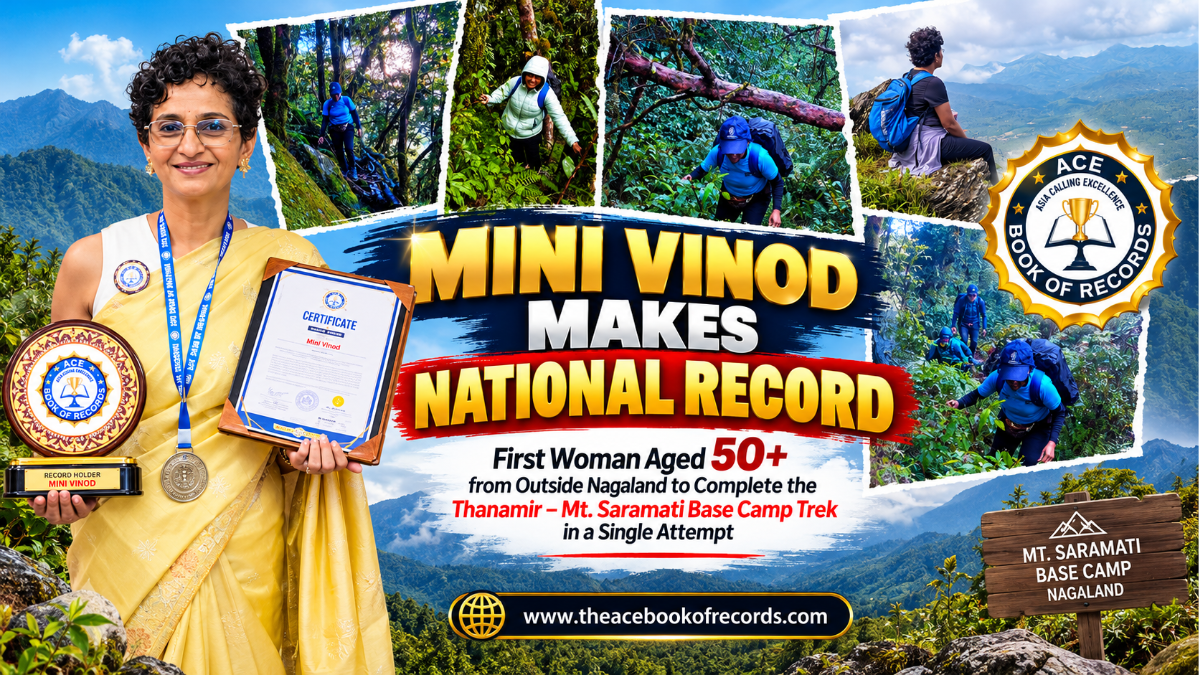 Mini Vinod Bengaluru Sets National Record in Mt. Saramati Trek